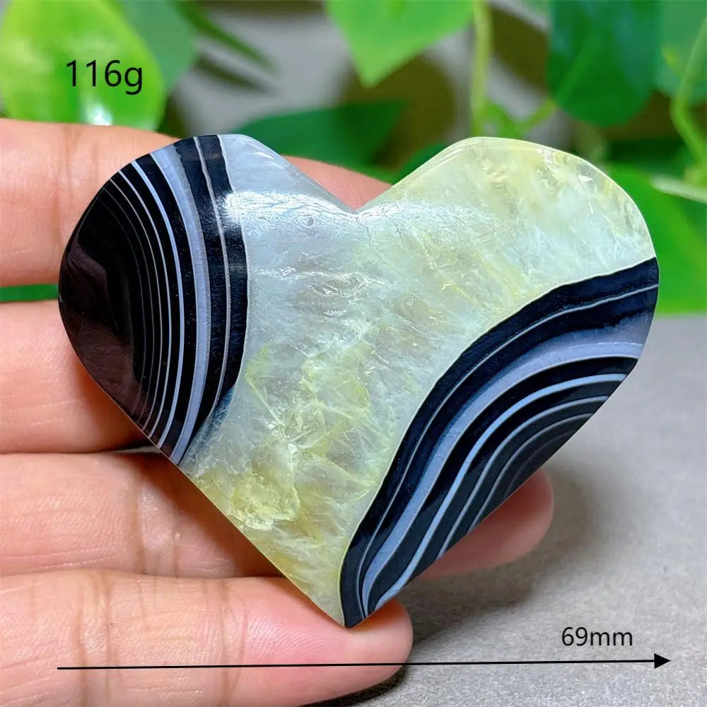 Black Silk Agate Heart-ToShay.org