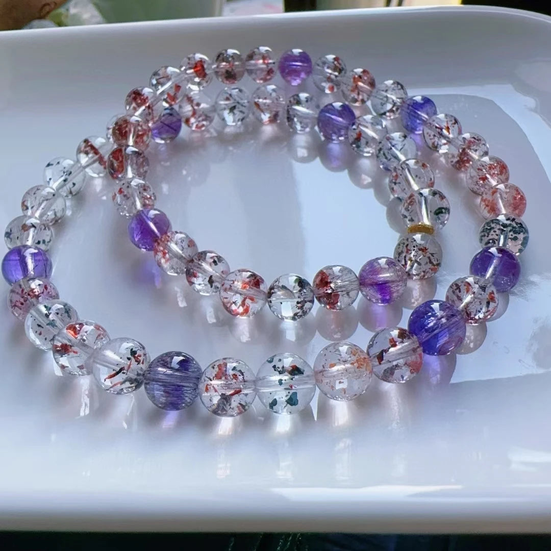 Clear Super Seven Wrap Bracelet-ToShay.org