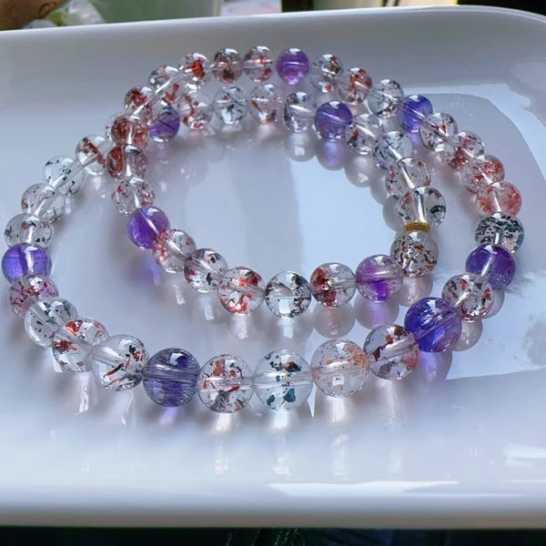 Clear Super Seven Wrap Bracelet-ToShay.org