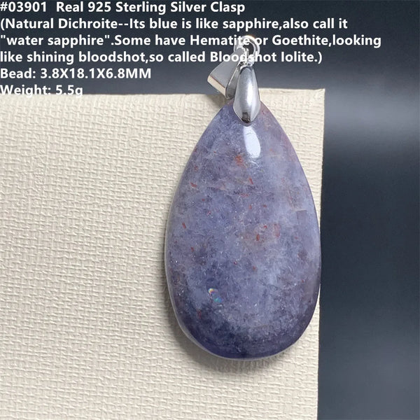 Red Blue Cordierite Pendants-ToShay.org