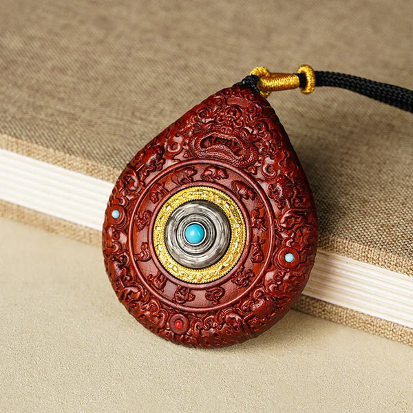 Red Mahogany Amitabha Pendant-ToShay.org