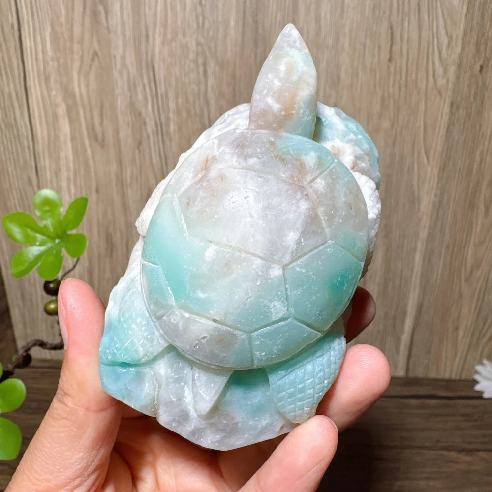 Blue Calcite Turtle-ToShay.org