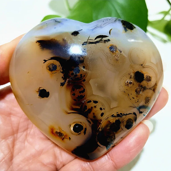 Yellow Moss Agate Heart-ToShay.org