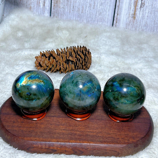 Blue Flash Labradorite Ball-ToShay.org