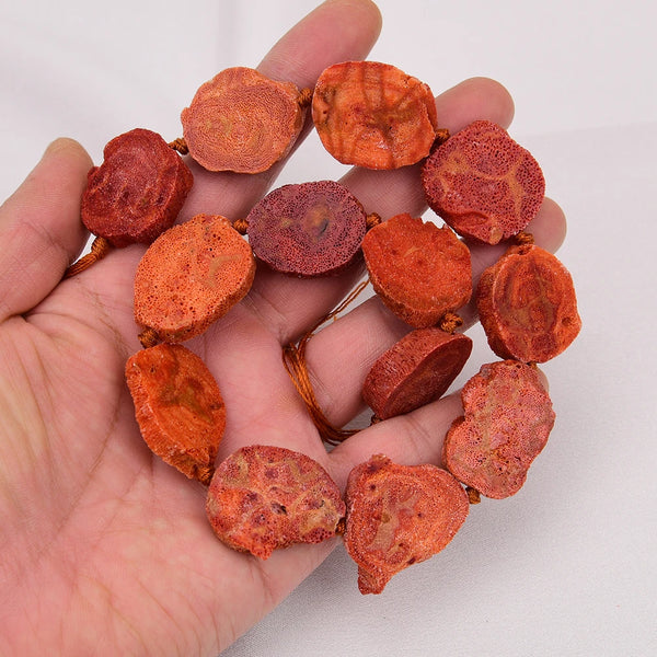 Orange Red Coral Beads-ToShay.org