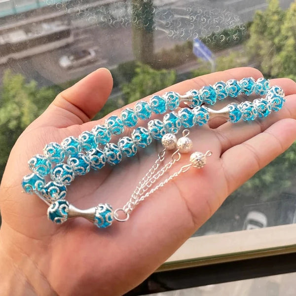 Blue Crystal Prayer Beads-ToShay.org