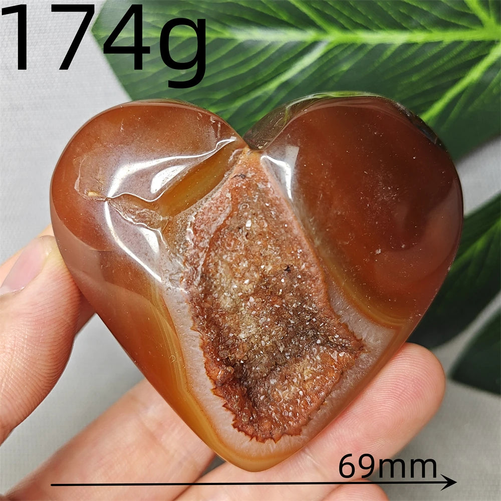 Red Agate Geode Heart-ToShay.org