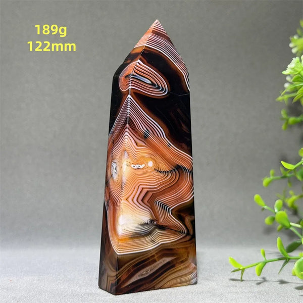 Black Red Striped Agate Obelisk-ToShay.org