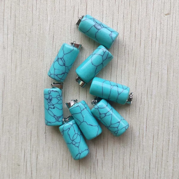Mixed Crystal Cylinder Pendants-ToShay.org