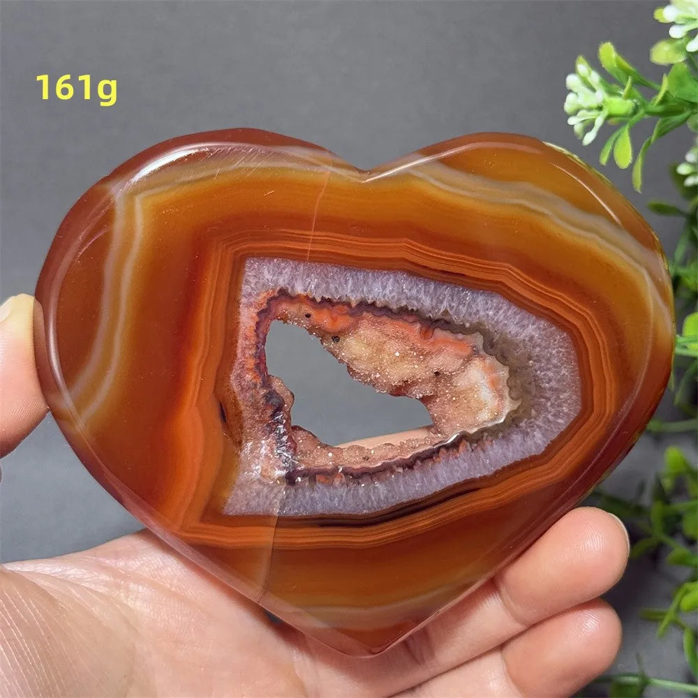 Red Agate Geode Heart-ToShay.org