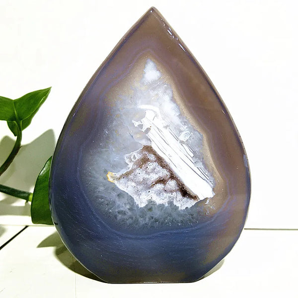 Grey Agate Crystal Point-ToShay.org