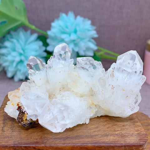 Clear Pineapple Quartz Cluster-ToShay.org