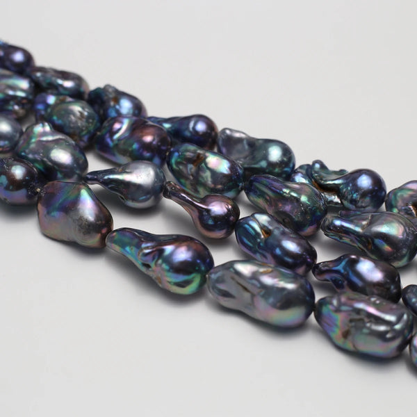 Blue Purple Pearl Beads-ToShay.org