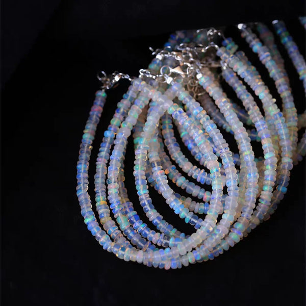 White Opal Abacus Bracelet-ToShay.org