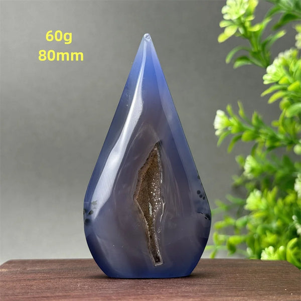 Blue Agate Geode Torch-ToShay.org
