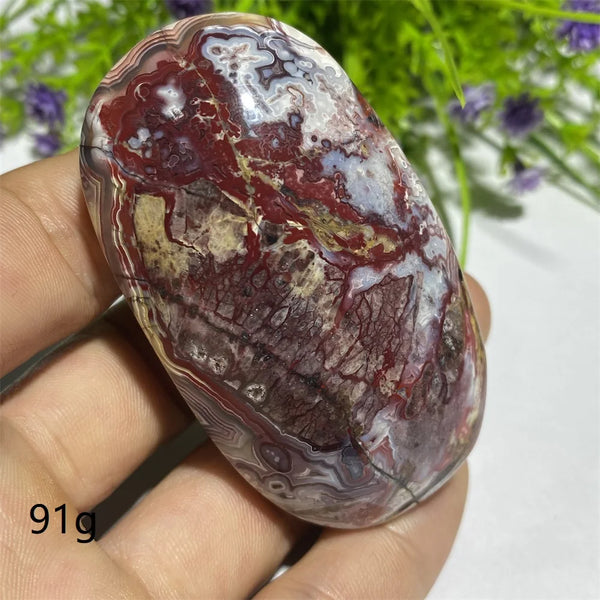 Red Agate Palm Stone-ToShay.org