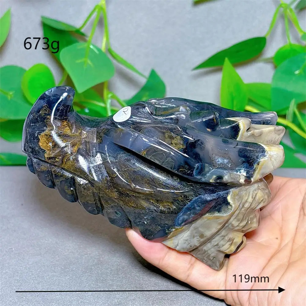 Fire Agate Dragon Skull-ToShay.org
