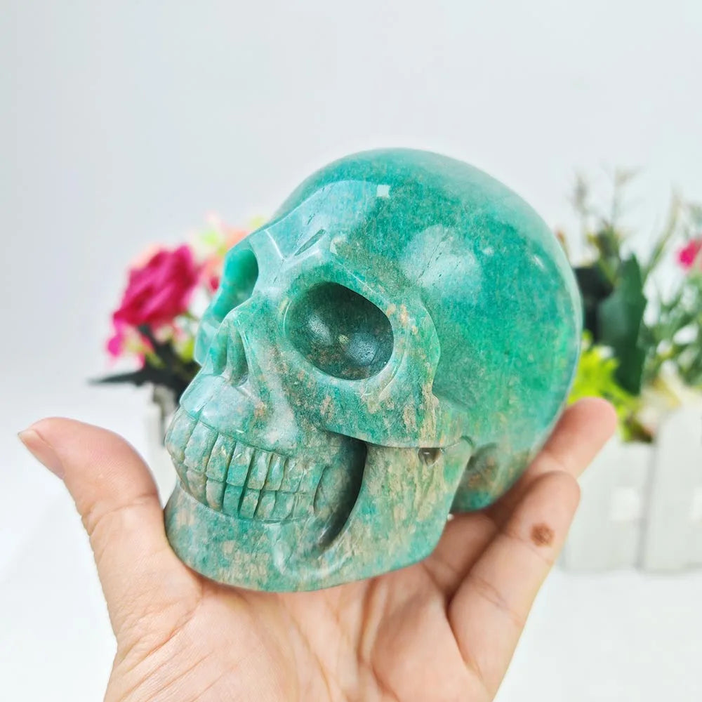 Green Amazonite Skull-ToShay.org