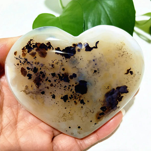 Yellow Moss Agate Heart-ToShay.org