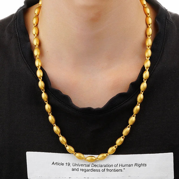 Gold Bead Necklace-ToShay.org