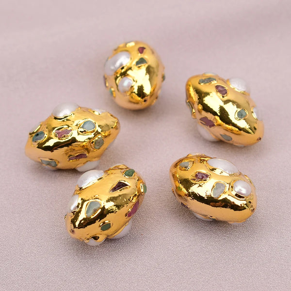 White Pearl Paved Beads-ToShay.org