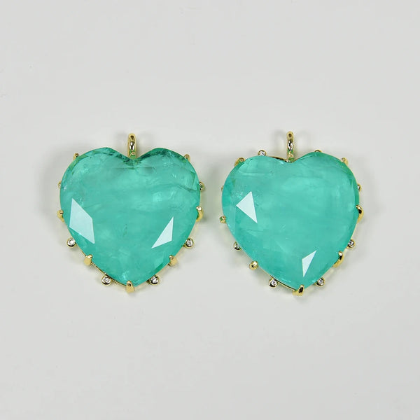 Green Quartz Crystal Heart-ToShay.org