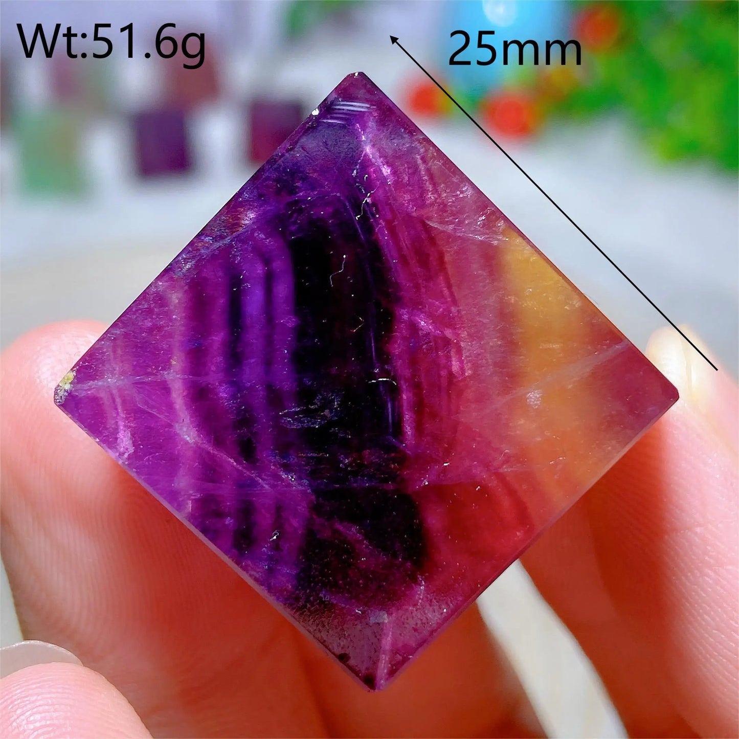 Rainbow Fluorite Cube-ToShay.org