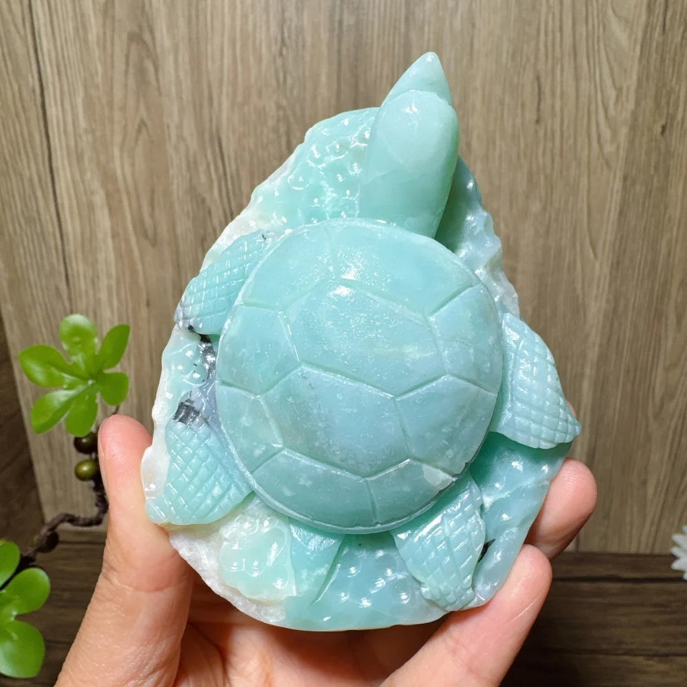 Blue Calcite Turtle-ToShay.org