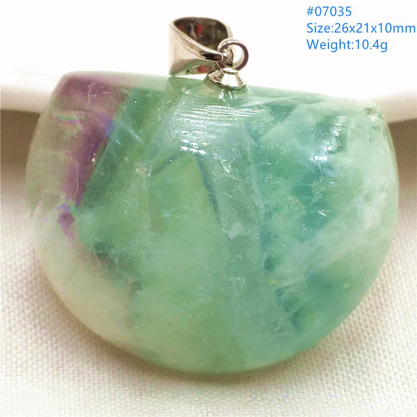 Green Feather Fluorite Pendant-ToShay.org
