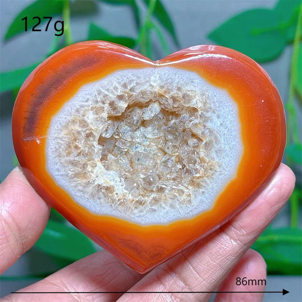 Orange Carnelian Druzy Heart-ToShay.org