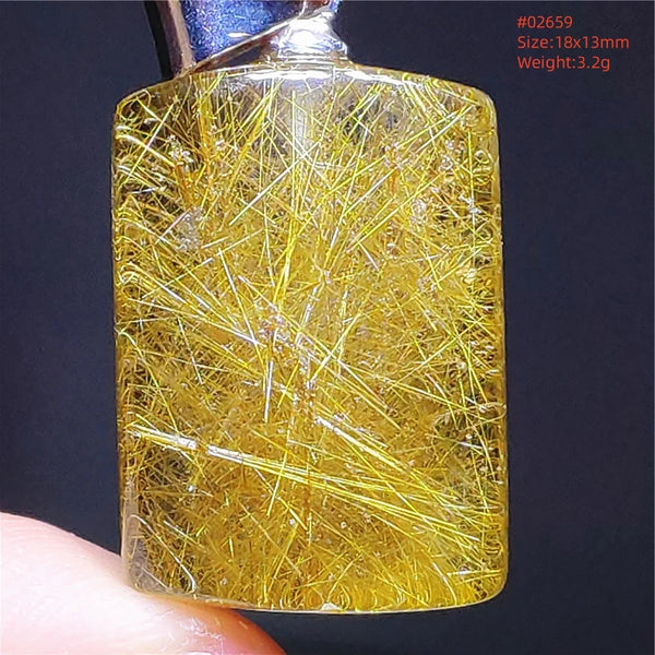 Gold Rutilated Quartz Pendant-ToShay.org