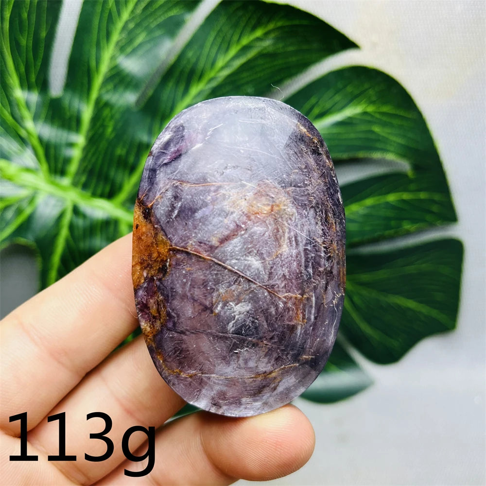 Purple Mica Crystal Palm Stone-ToShay.org