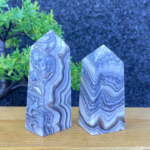 Blue Striped Agate Tower-ToShay.org