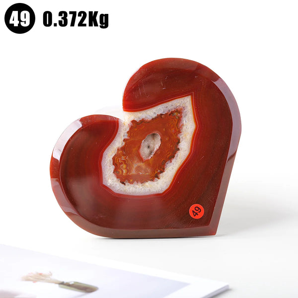 Red Agate Druzy Heart-ToShay.org