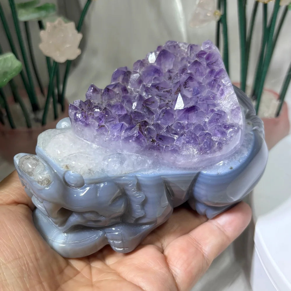 Purple Amethyst Agate Cluster Pixiu-ToShay.org