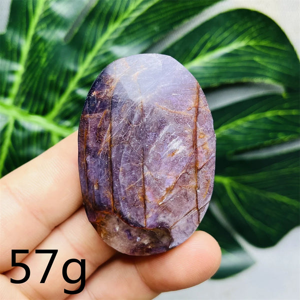 Purple Mica Crystal Palm Stone-ToShay.org