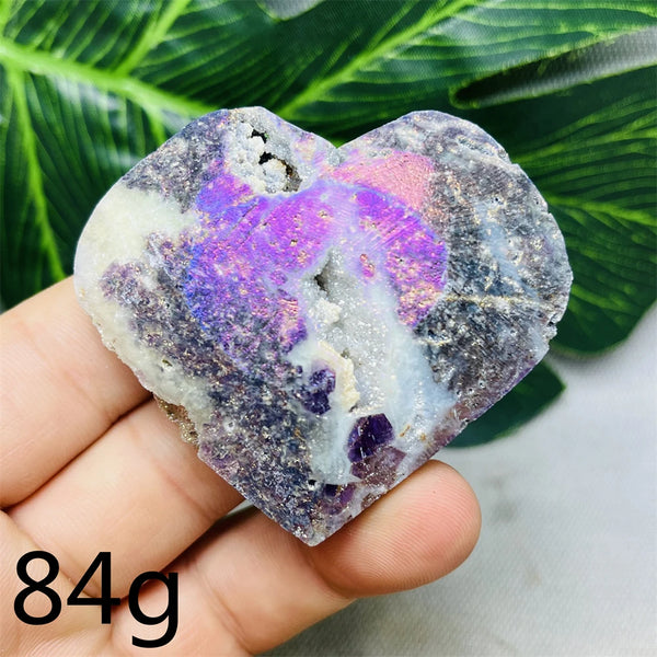 Purple Sphalerite Geode Heart-ToShay.org