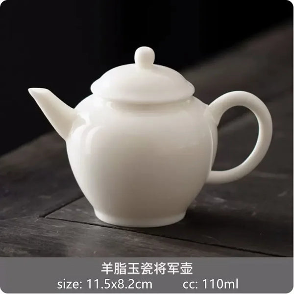 White Porcelain Teapot-ToShay.org