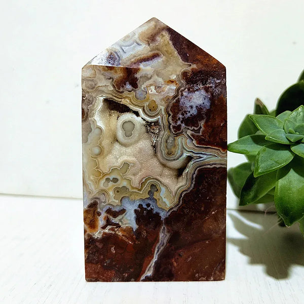 Red Lace Agate Wand Point-ToShay.org