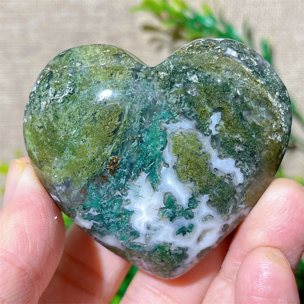 Green Moss Agate Heart-ToShay.org