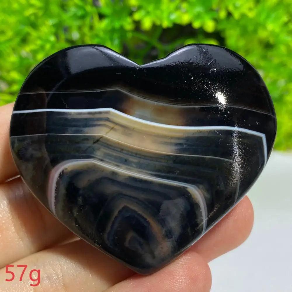 Black Agate Geode Heart-ToShay.org