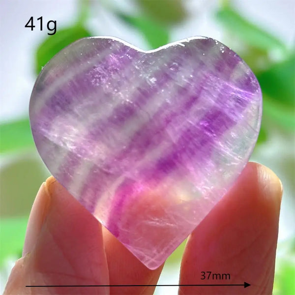 Rainbow Fluorite Heart-ToShay.org