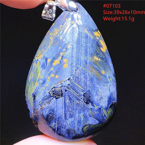 Blue Pietersite Chatoyant Pendant-ToShay.org