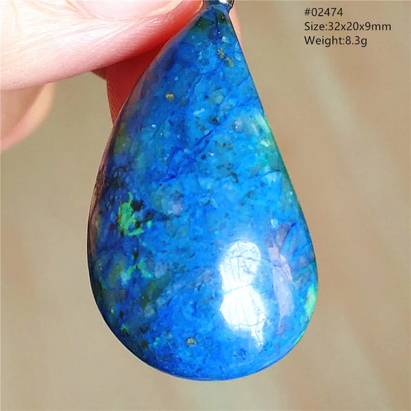 Blue Azulite Malachite Pendant-ToShay.org