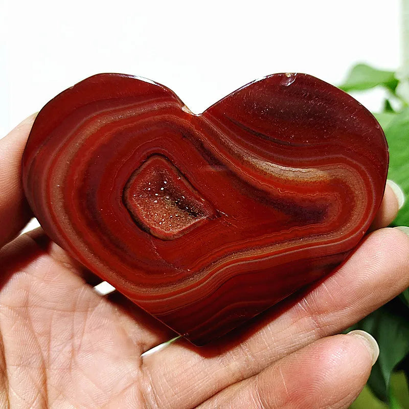 Red Agate Geode Heart-ToShay.org