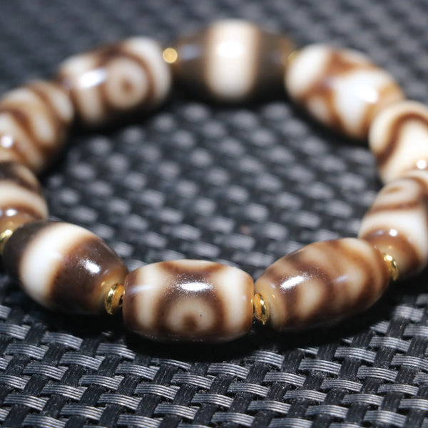 Tibetan Agate Dzi Bracelet-ToShay.org