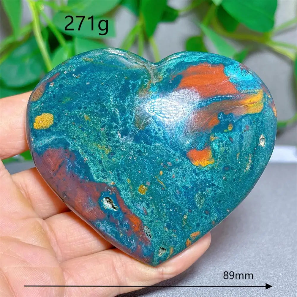 Green Ocean Jasper Heart-ToShay.org