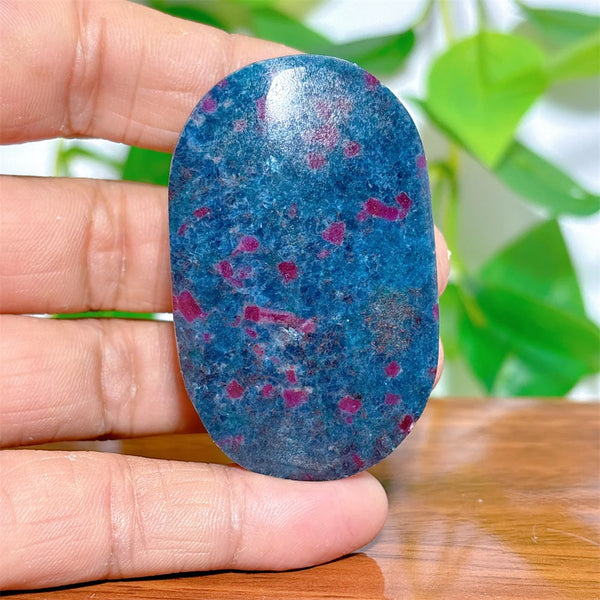 Red Ruby Zoisite Palm Stone-ToShay.org