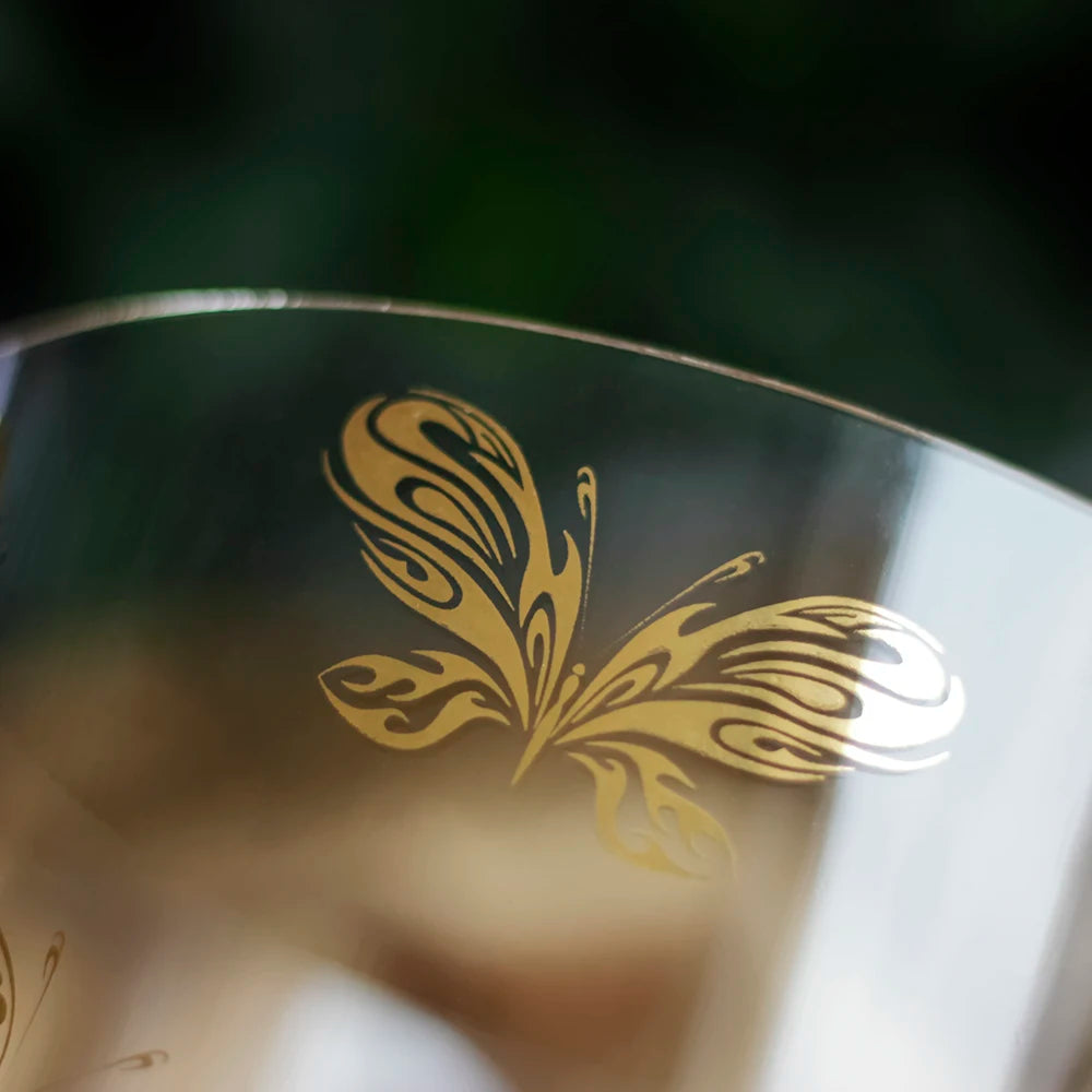 Golden Butterfly Crystal Singing Bowl-ToShay.org