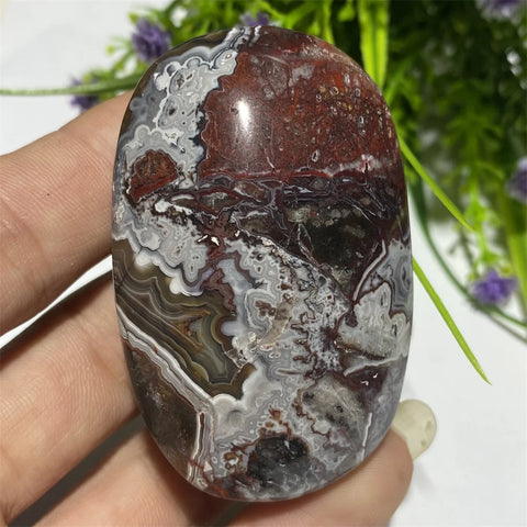 Red Agate Palm Stone-ToShay.org